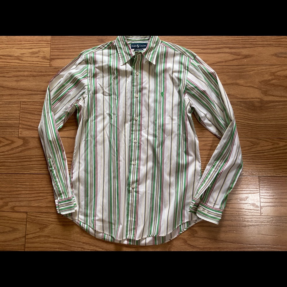 Vtg Ralph Lauren Striped Dress shirt